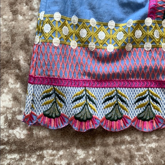 Red Carter off the shoulder embroidered dress - Picture 3 of 5